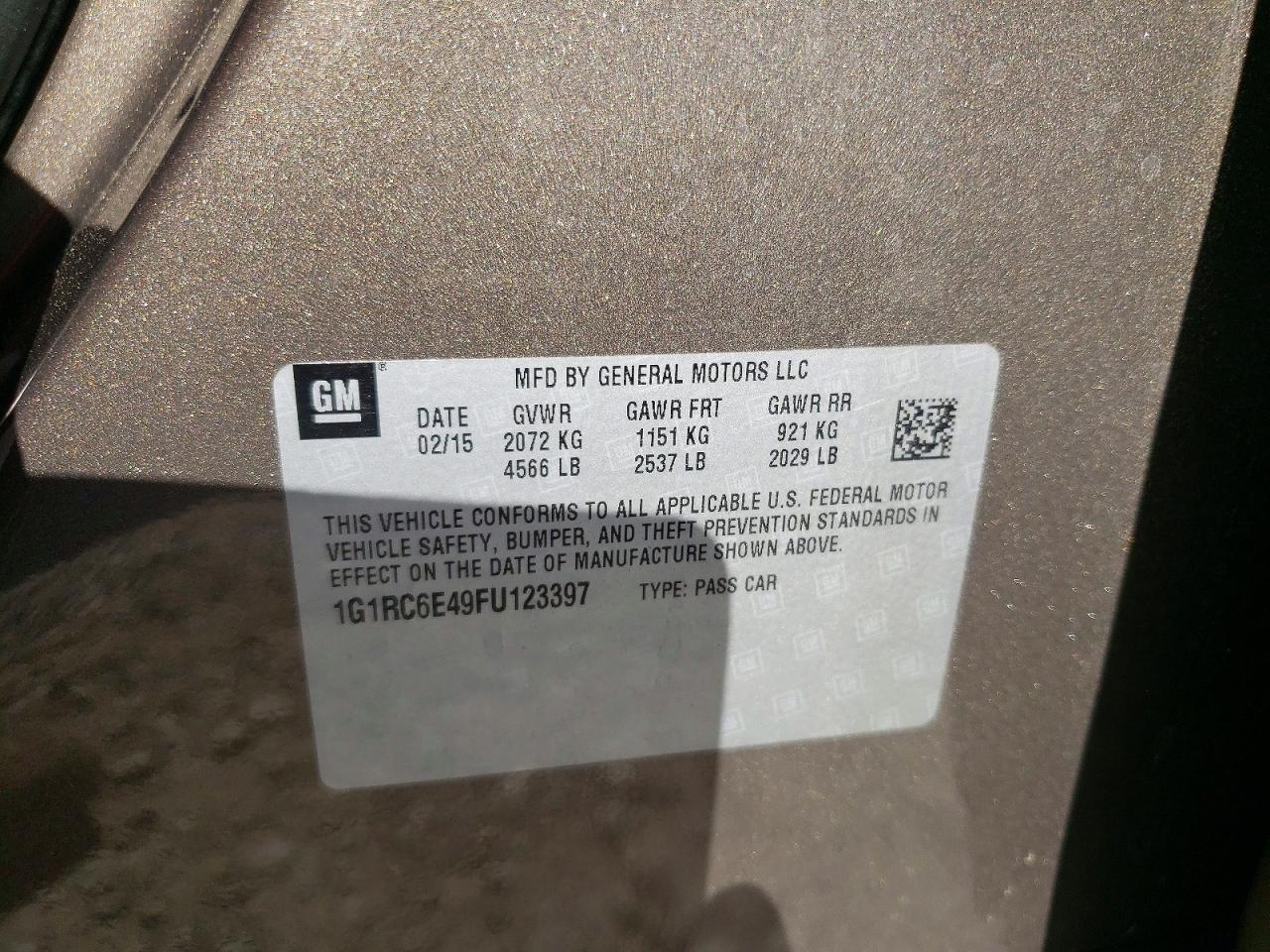 2015 CHEVROLET VOLT photo 23