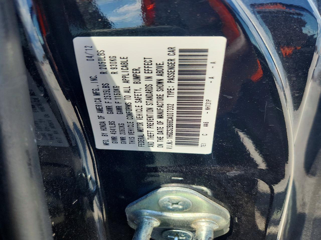 2012 HONDA ACCORD EXL photo 37