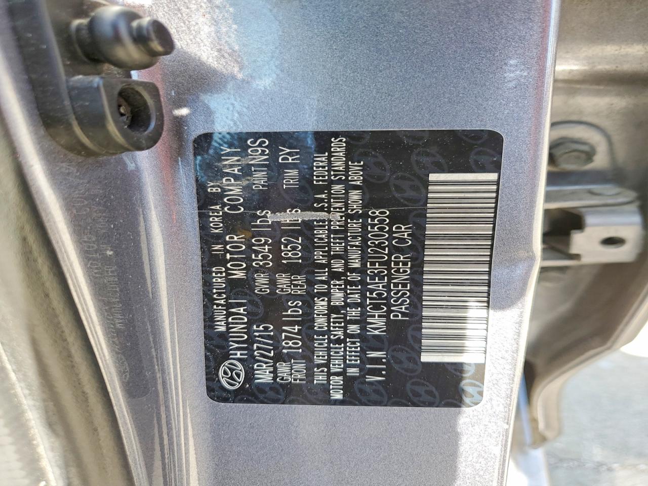 2015 HYUNDAI ACCENT GS photo 25
