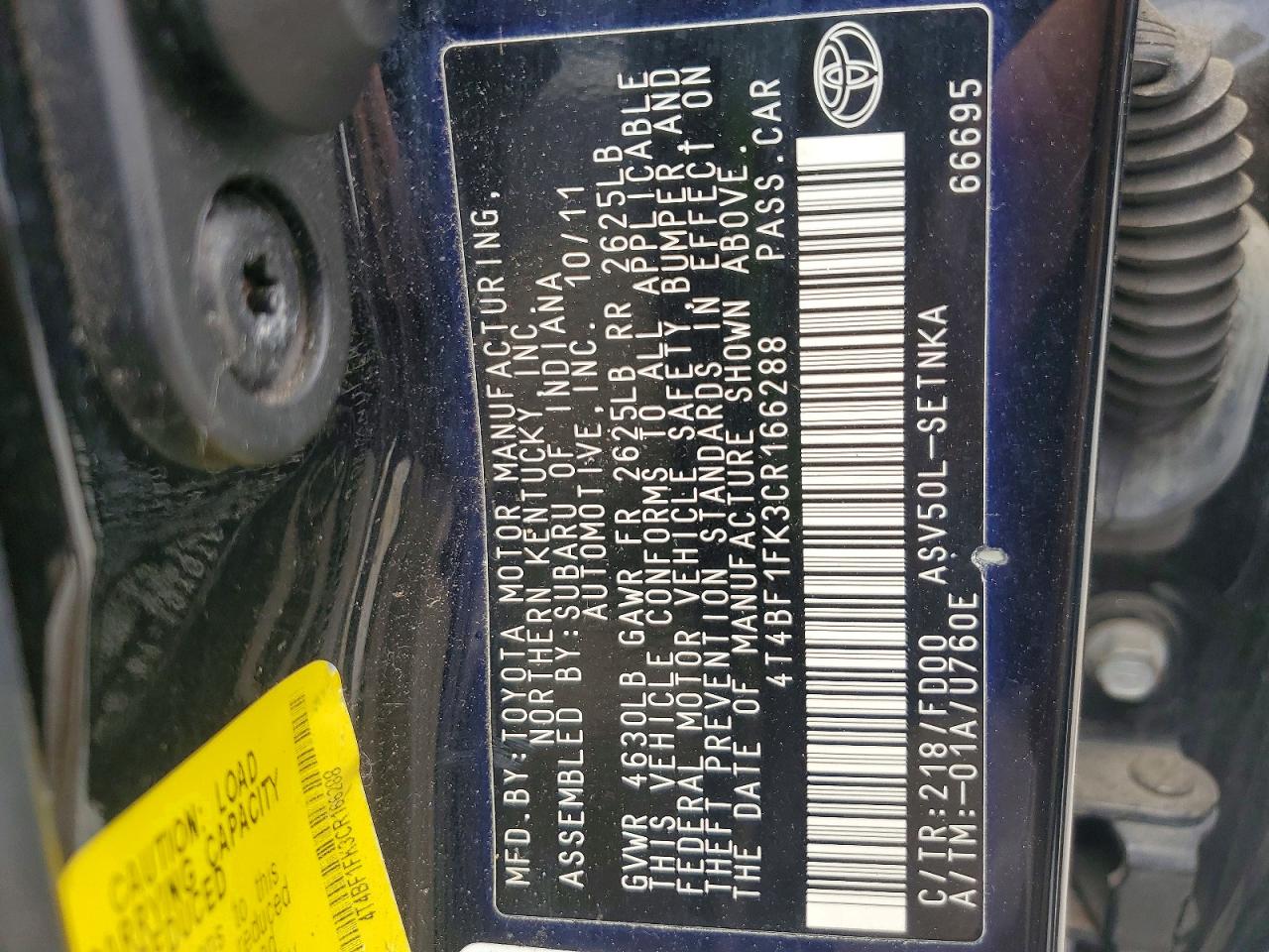 2012 TOYOTA CAMRY LE photo 23