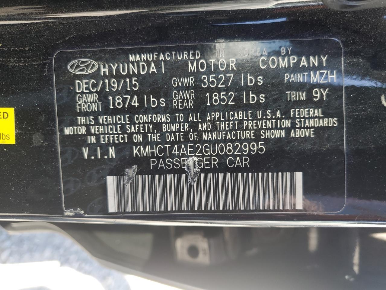 2016 HYUNDAI ACCENT SE photo 12