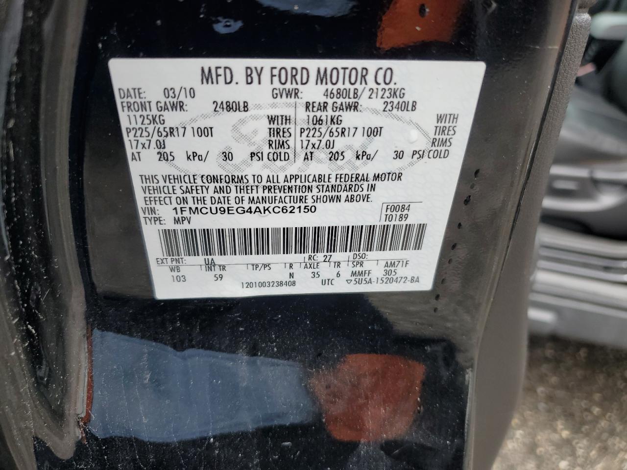 2010 FORD ESCAPE LIMITED photo 14