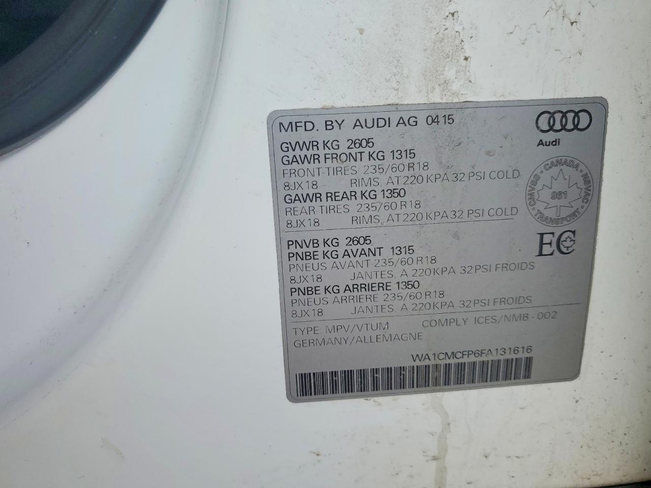 2015 AUDI Q5 TDI PREMIUM PLUS photo 25