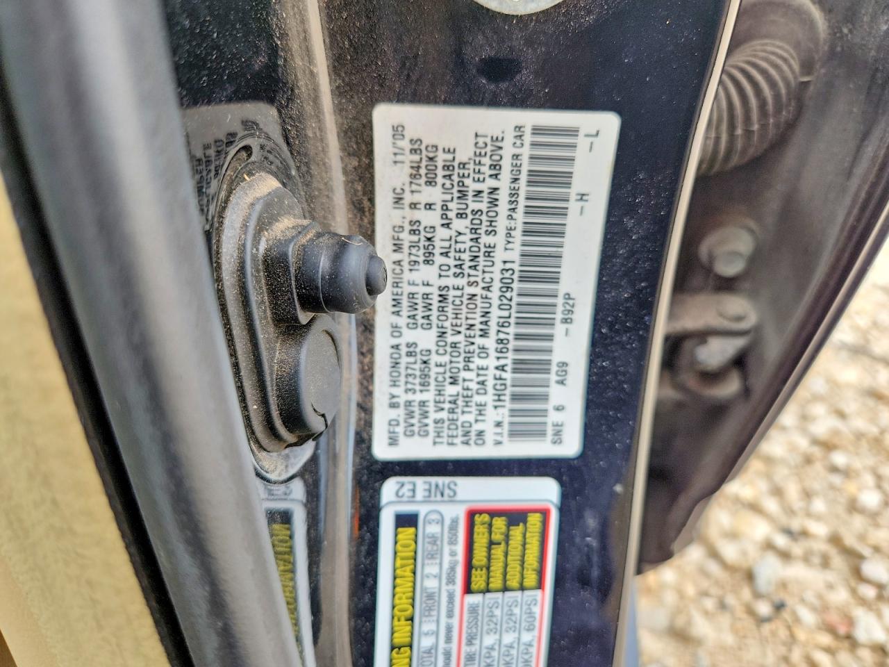 2006 HONDA CIVIC EX photo 12