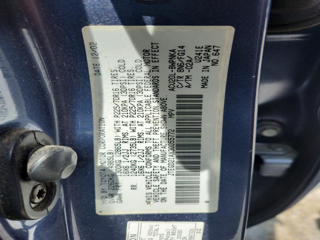 2003 TOYOTA HIGHLANDER BASE photo 25
