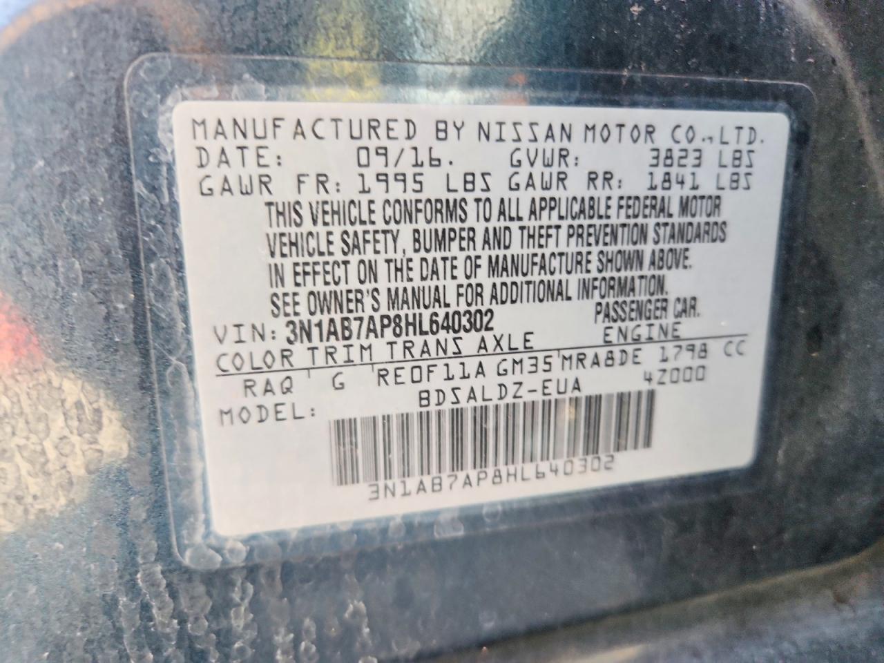 2017 NISSAN SENTRA SV photo 23