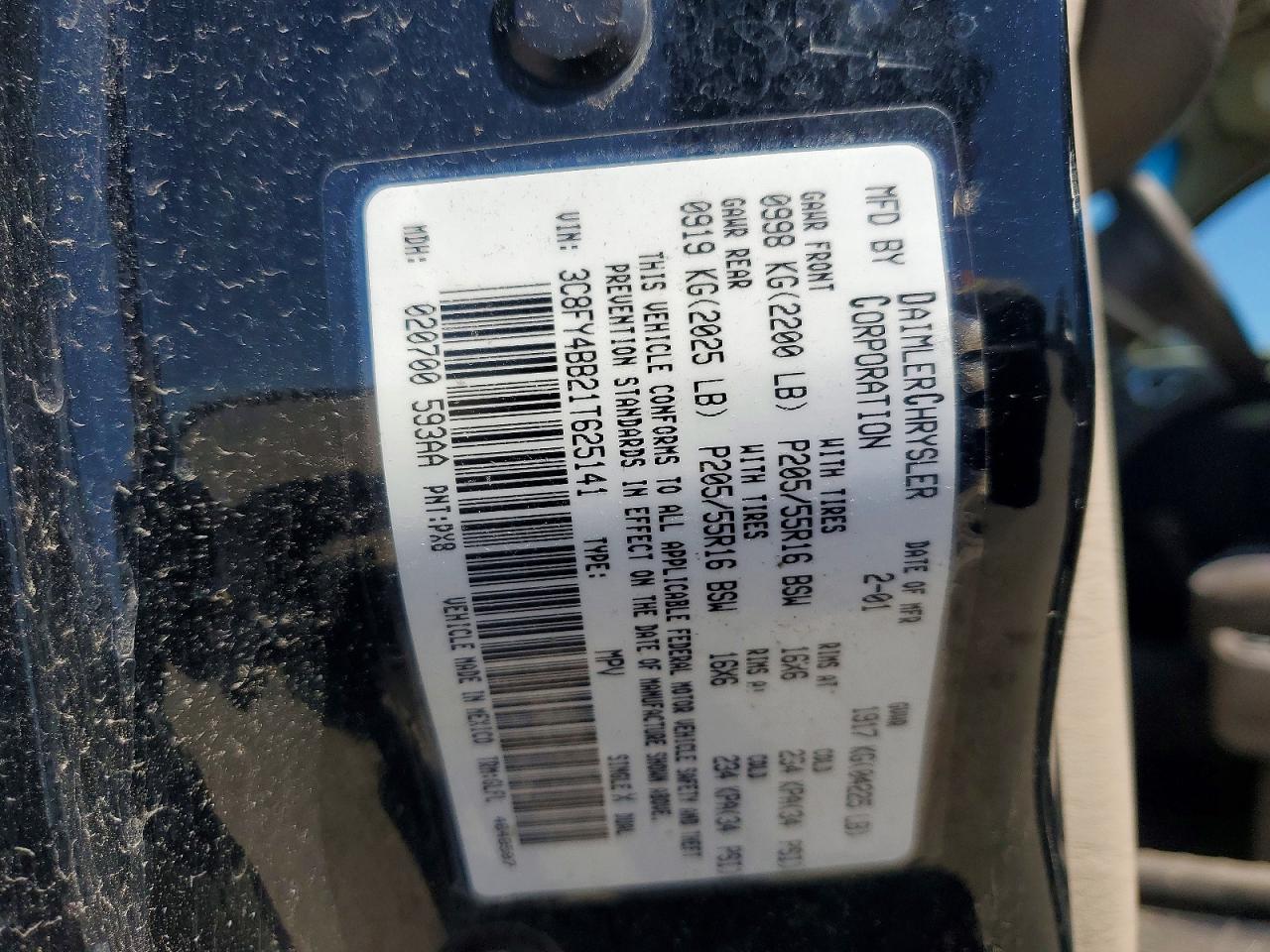 2001 CHRYSLER PT CRUISER photo 23