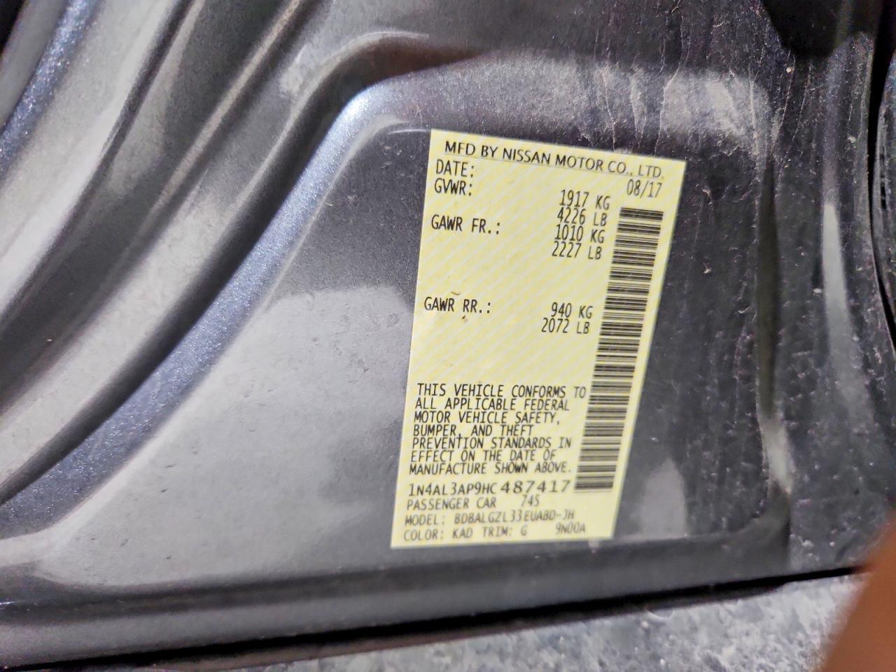 2017 NISSAN ALTIMA 2.5 S photo 23