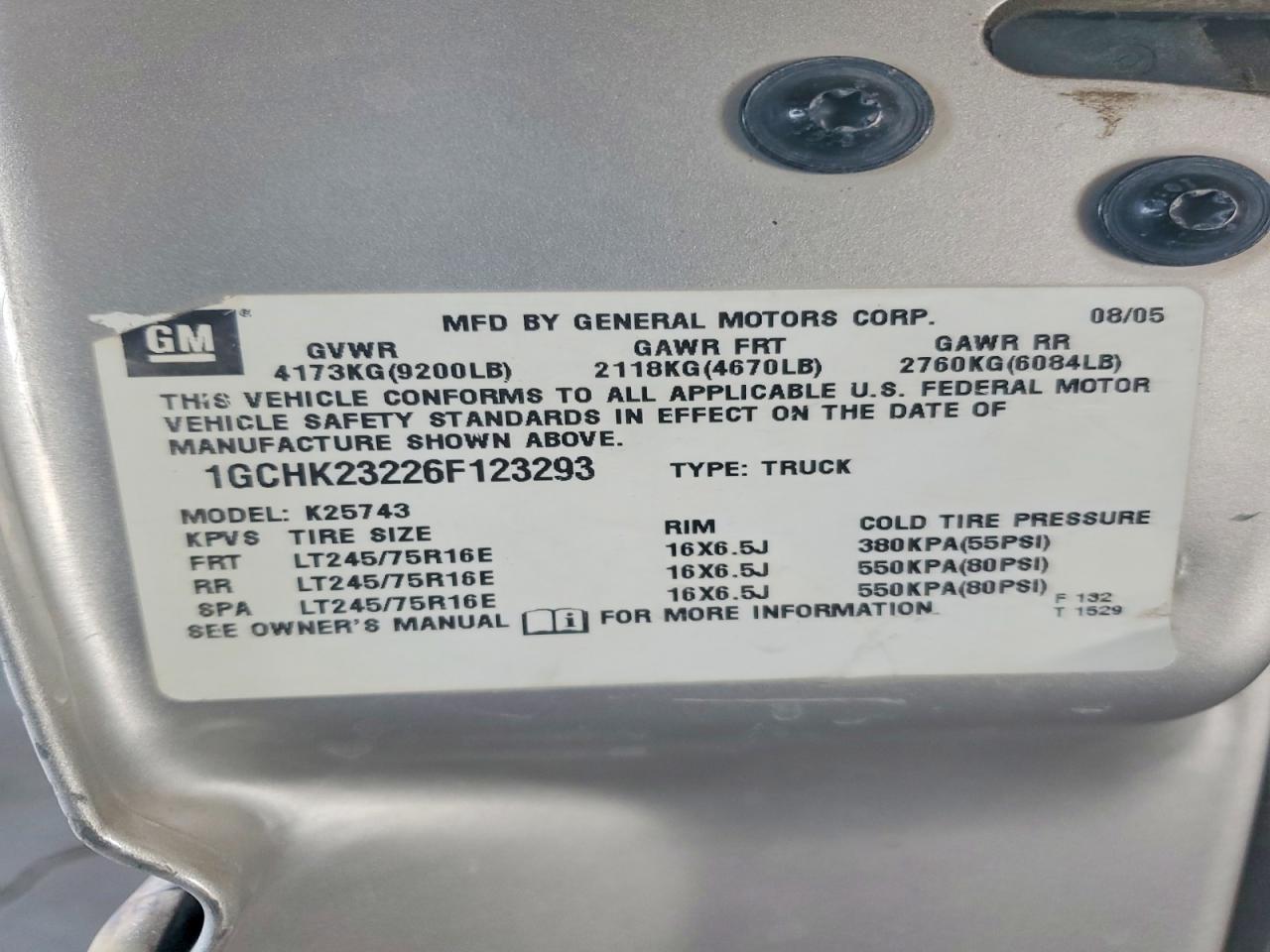 2006 CHEVROLET SILVERADO K2500 HEAVY DUTY photo 12