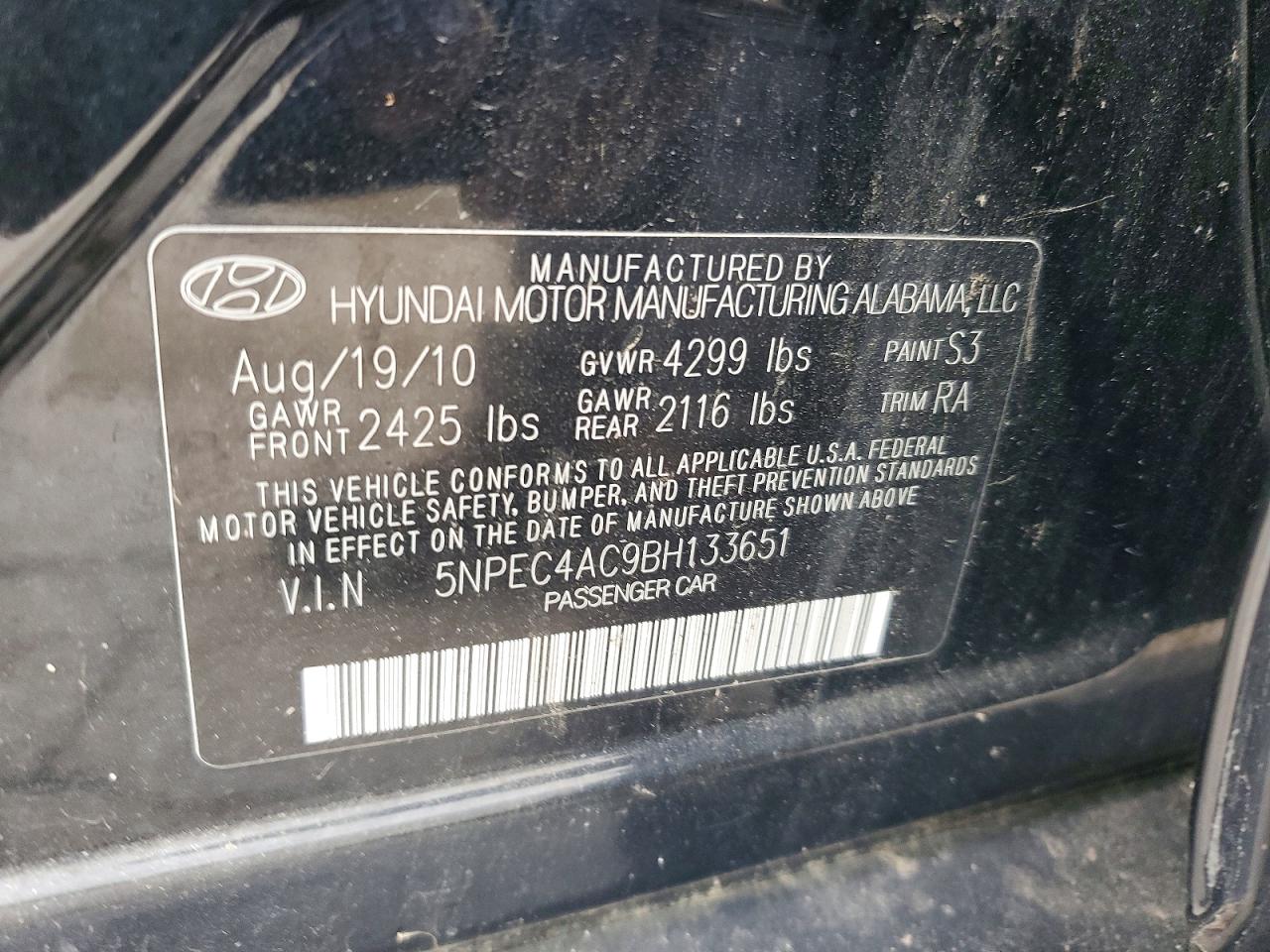 2011 HYUNDAI SONATA LIMITED photo 23