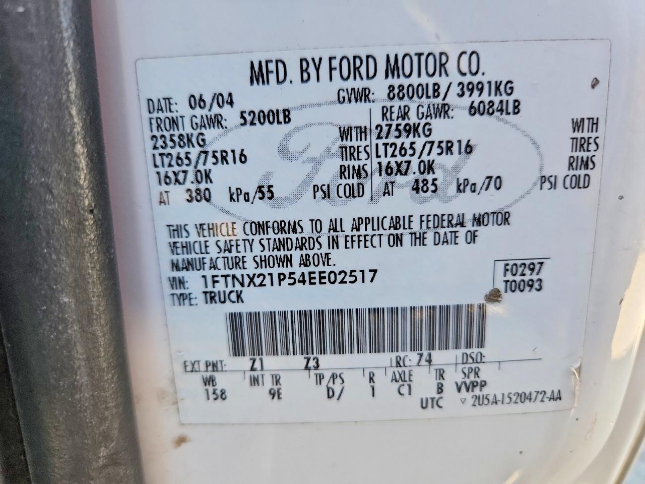 2004 FORD F250 SUPER DUTY photo 12