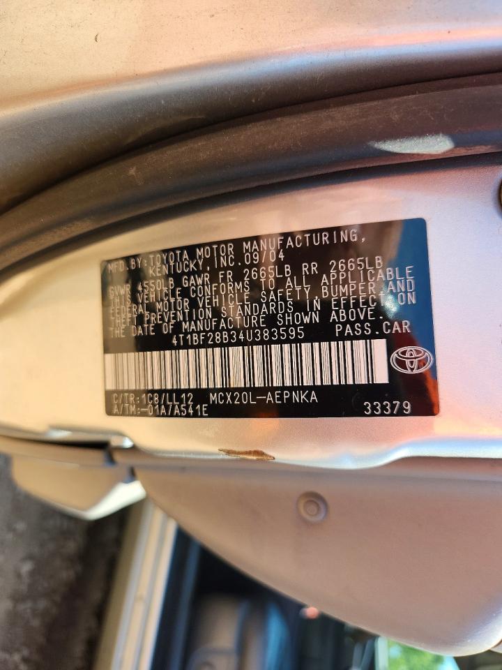 2004 TOYOTA AVALON XL photo 12