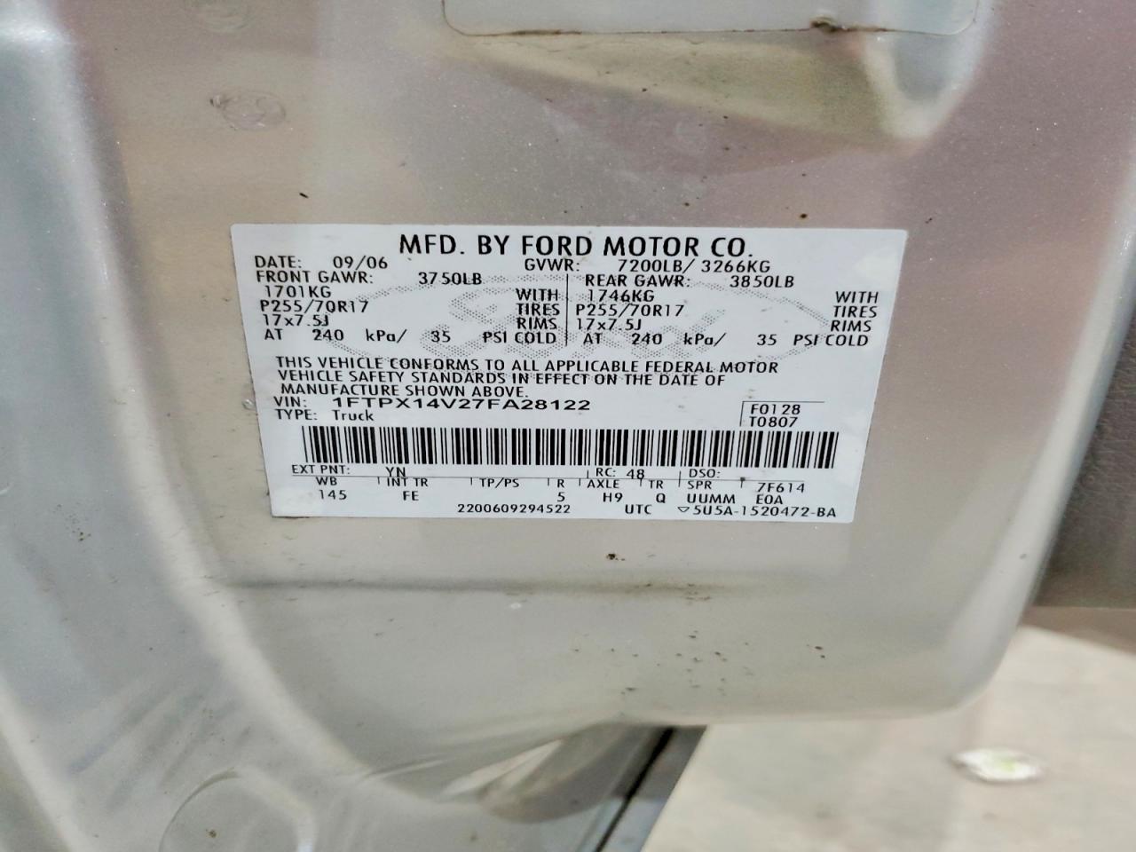 2007 FORD F150 photo 23