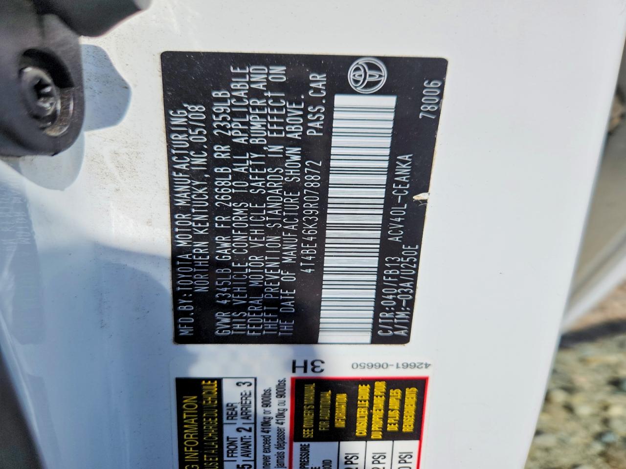 2009 TOYOTA CAMRY LE photo 13
