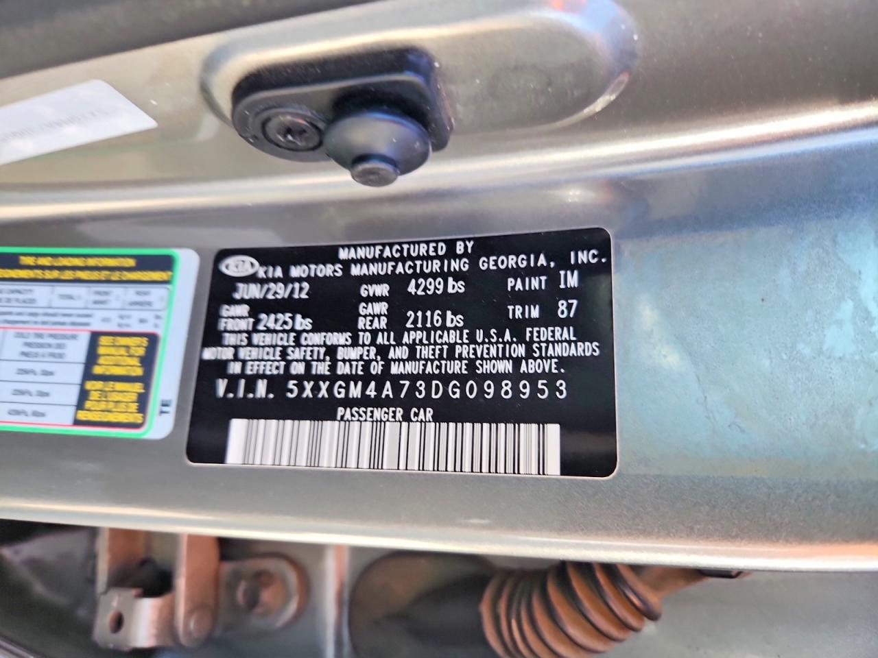2013 KIA OPTIMA LX photo 23