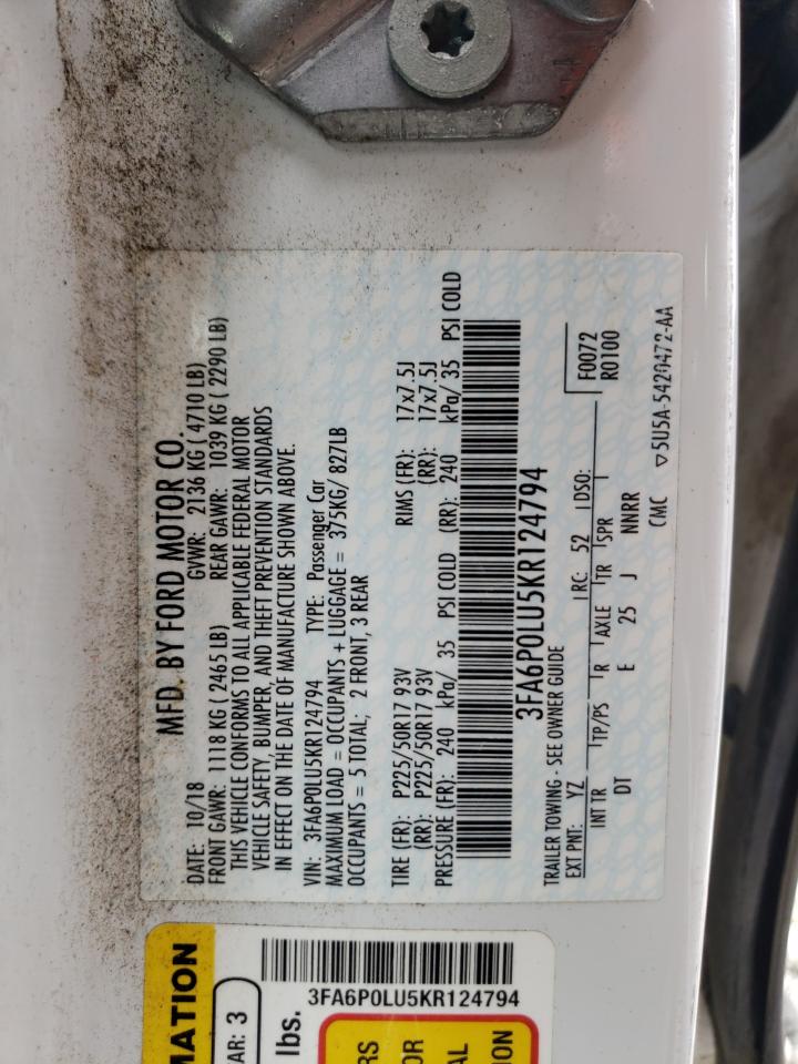 2019 FORD FUSION SE photo 34