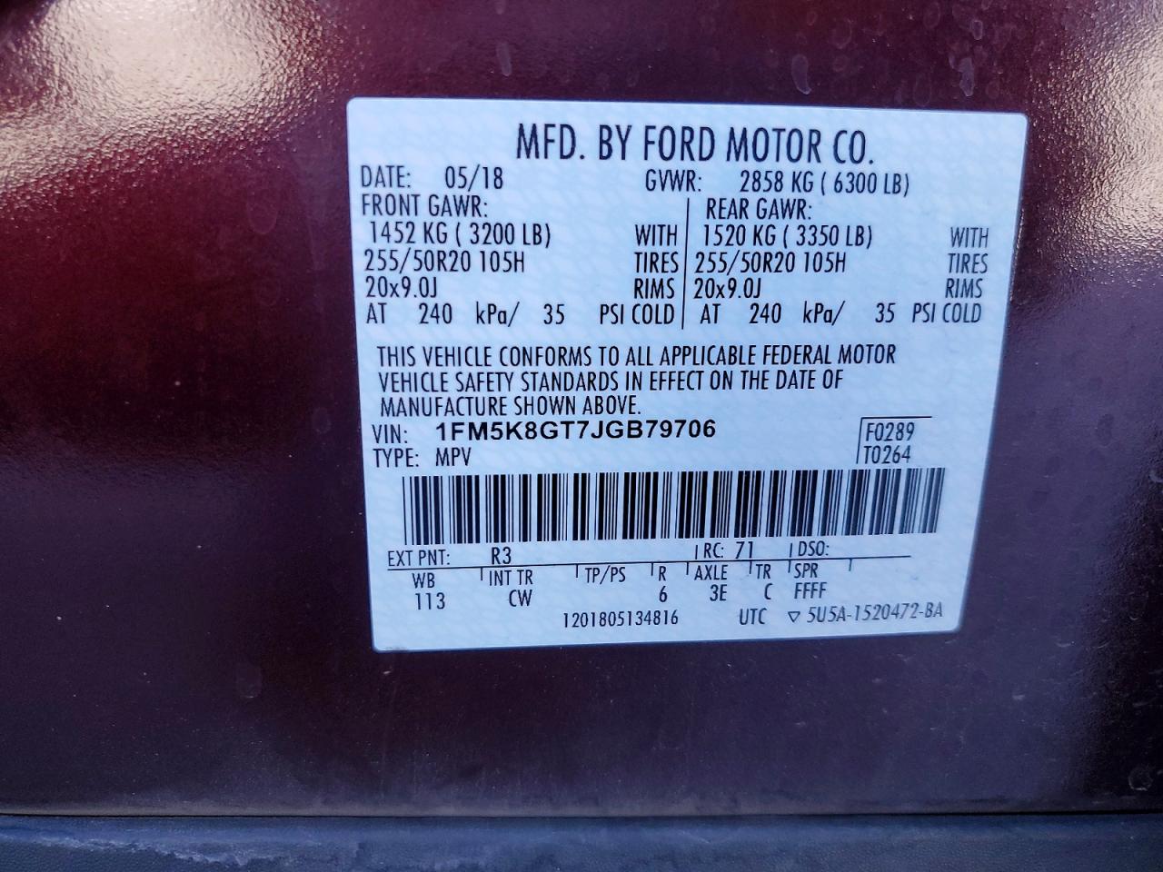 2018 FORD EXPLORER SPORT photo 40