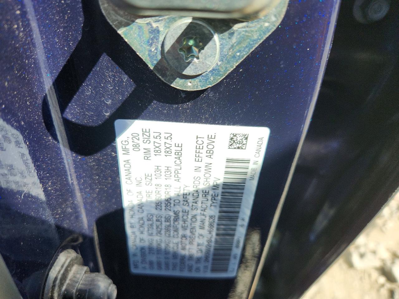 2020 HONDA CR-V EXL photo 37
