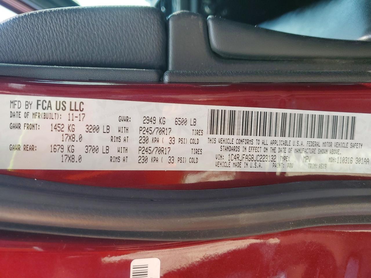 2018 JEEP GRAND CHEROKEE LAREDO photo 23