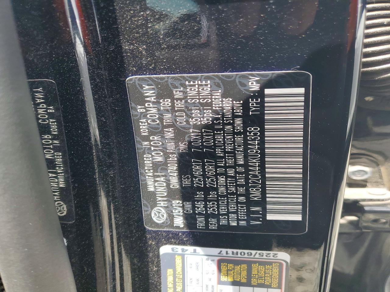 2019 HYUNDAI TUCSON SE photo 25