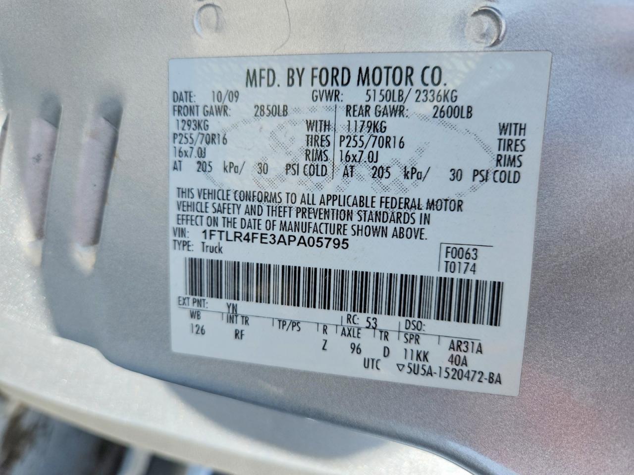 2010 FORD RANGER SUPER CAB photo 34