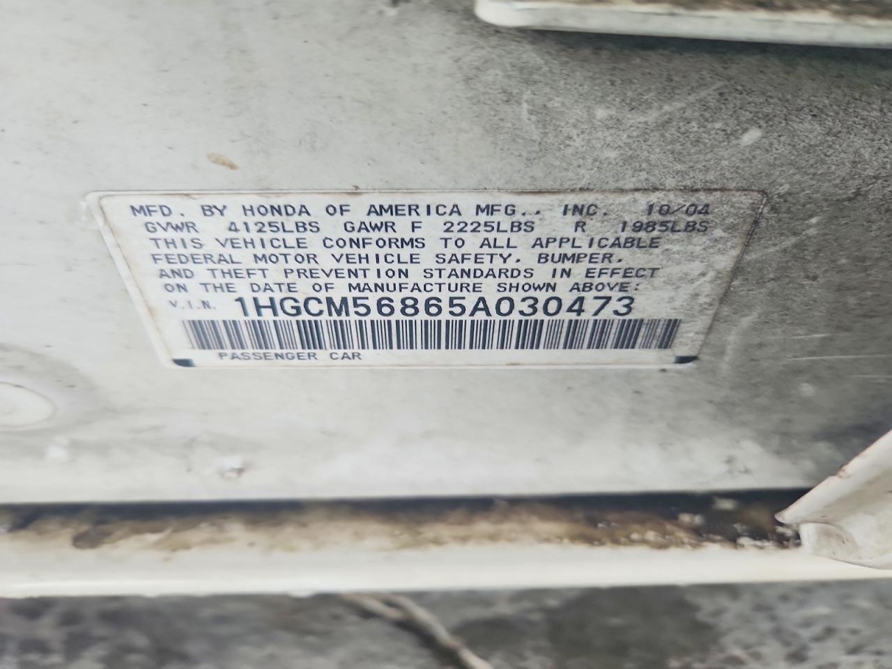 2005 HONDA ACCORD EX photo 23