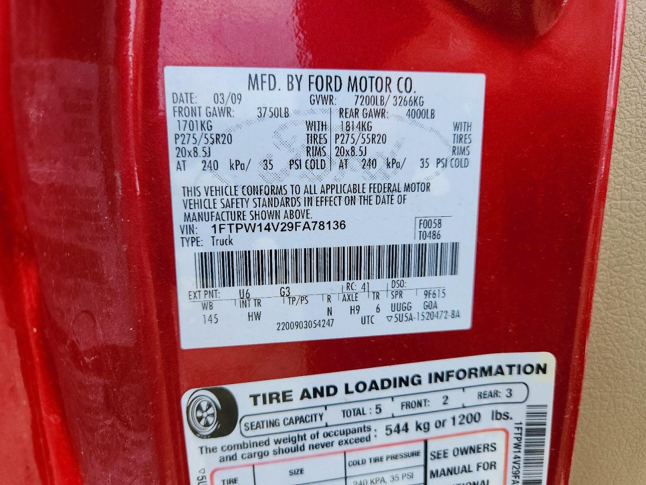 2009 FORD F150 SUPERCREW photo 34