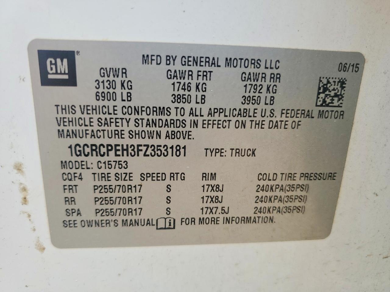 2015 CHEVROLET SILVERADO C1500 photo 25