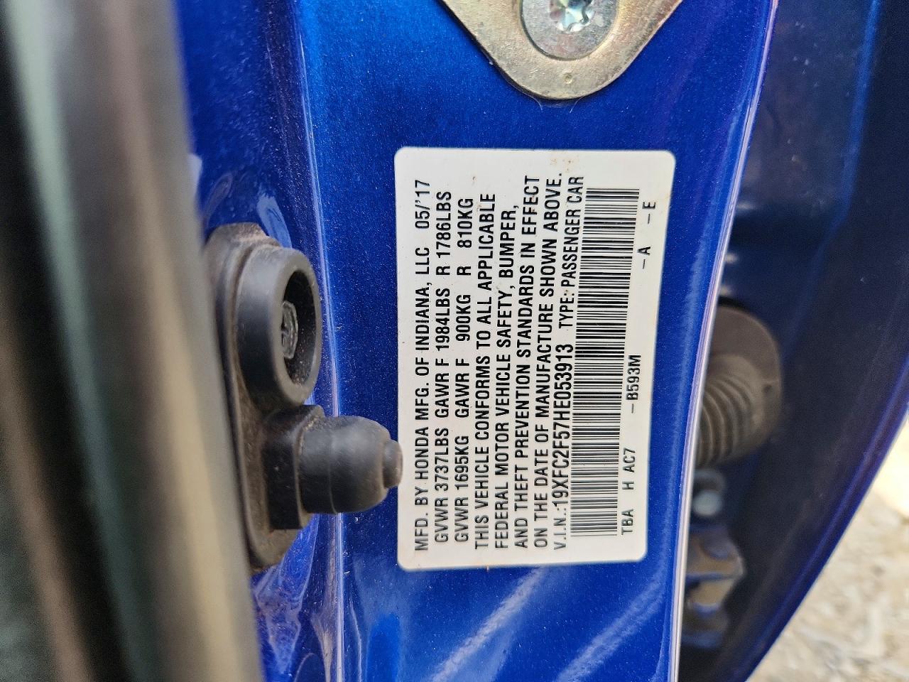 2017 HONDA CIVIC LX photo 23