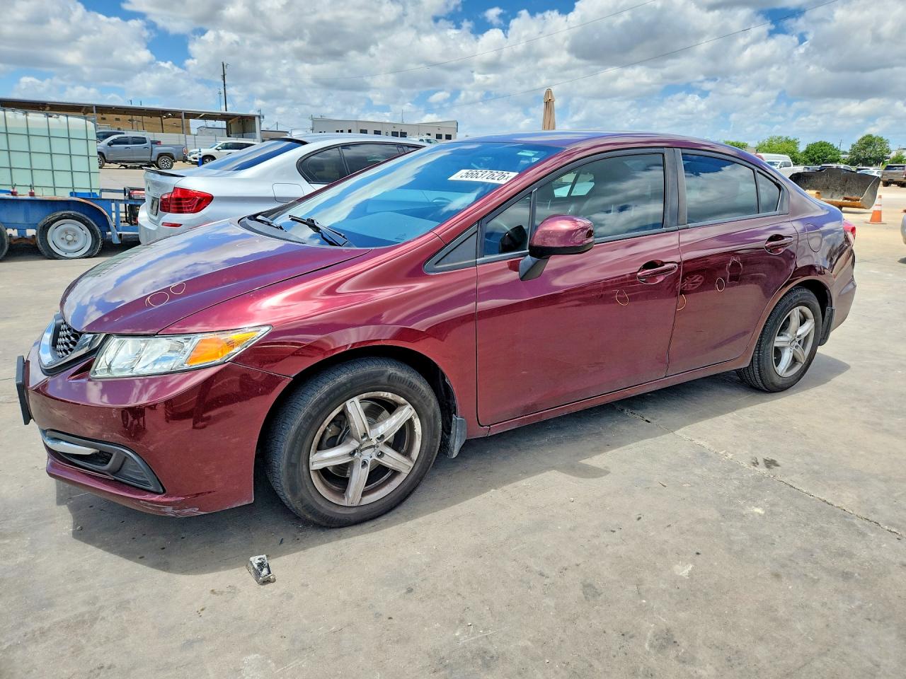 2013 HONDA CIVIC LX — SIDE damage — photo 1