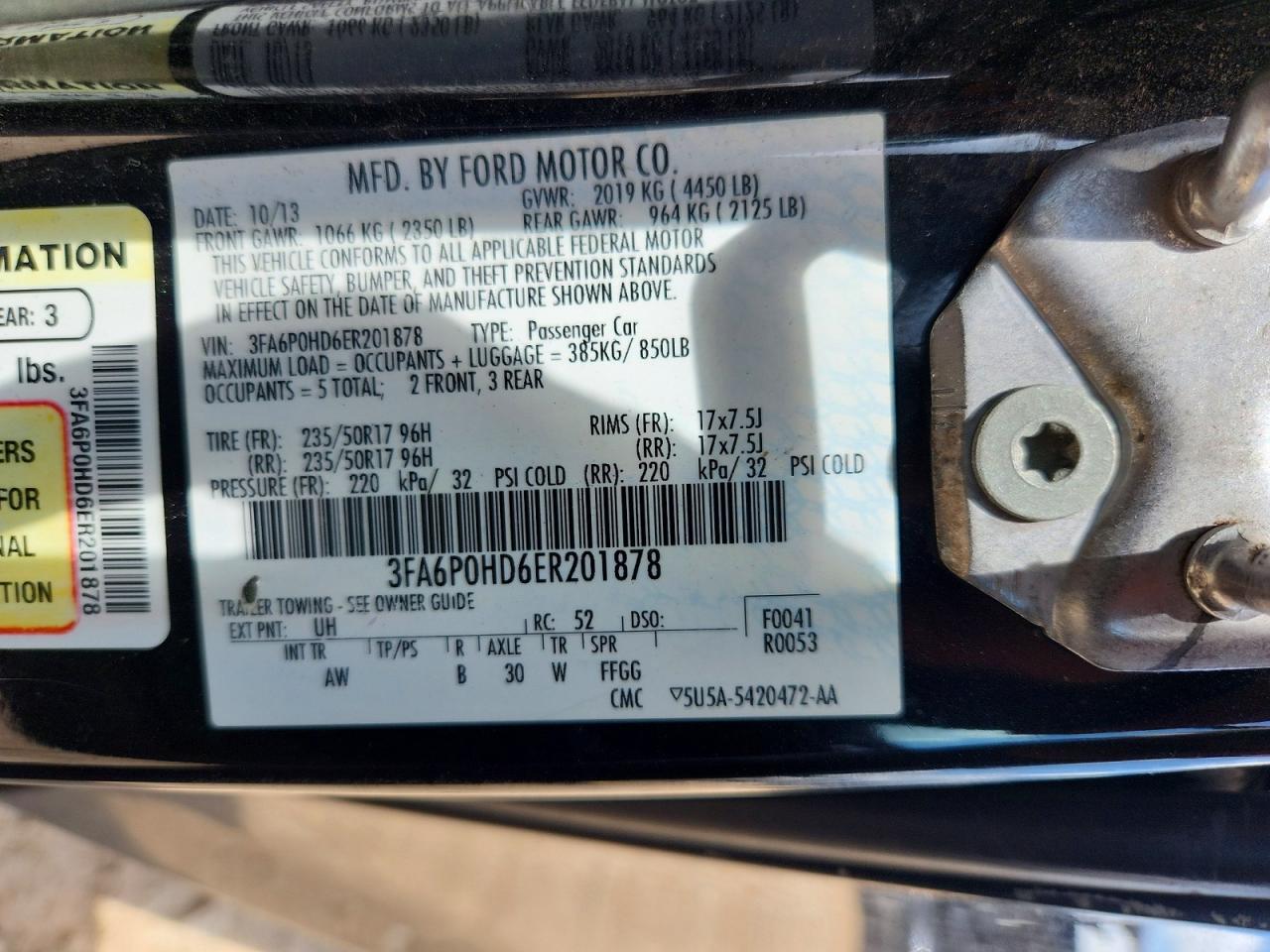 2014 FORD FUSION SE photo 23
