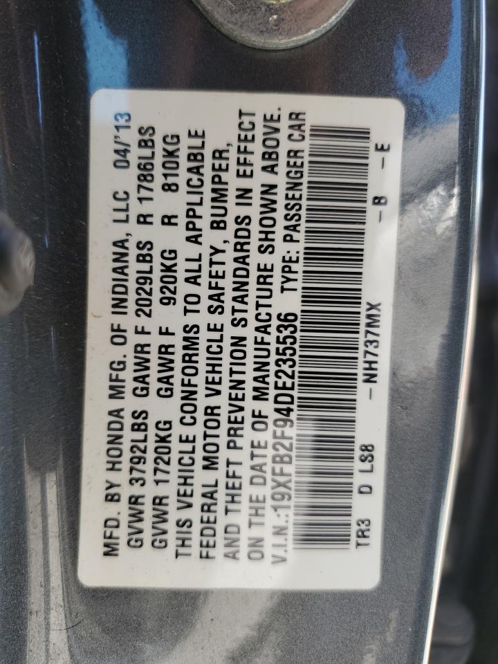 2013 HONDA CIVIC EXL photo 23