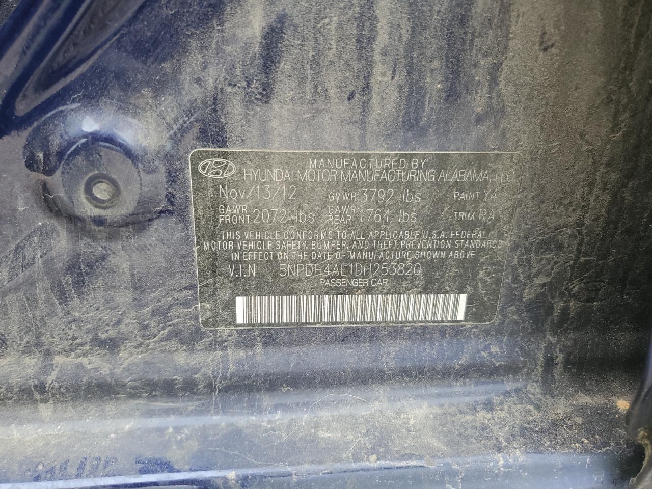 2013 HYUNDAI ELANTRA GLS photo 13