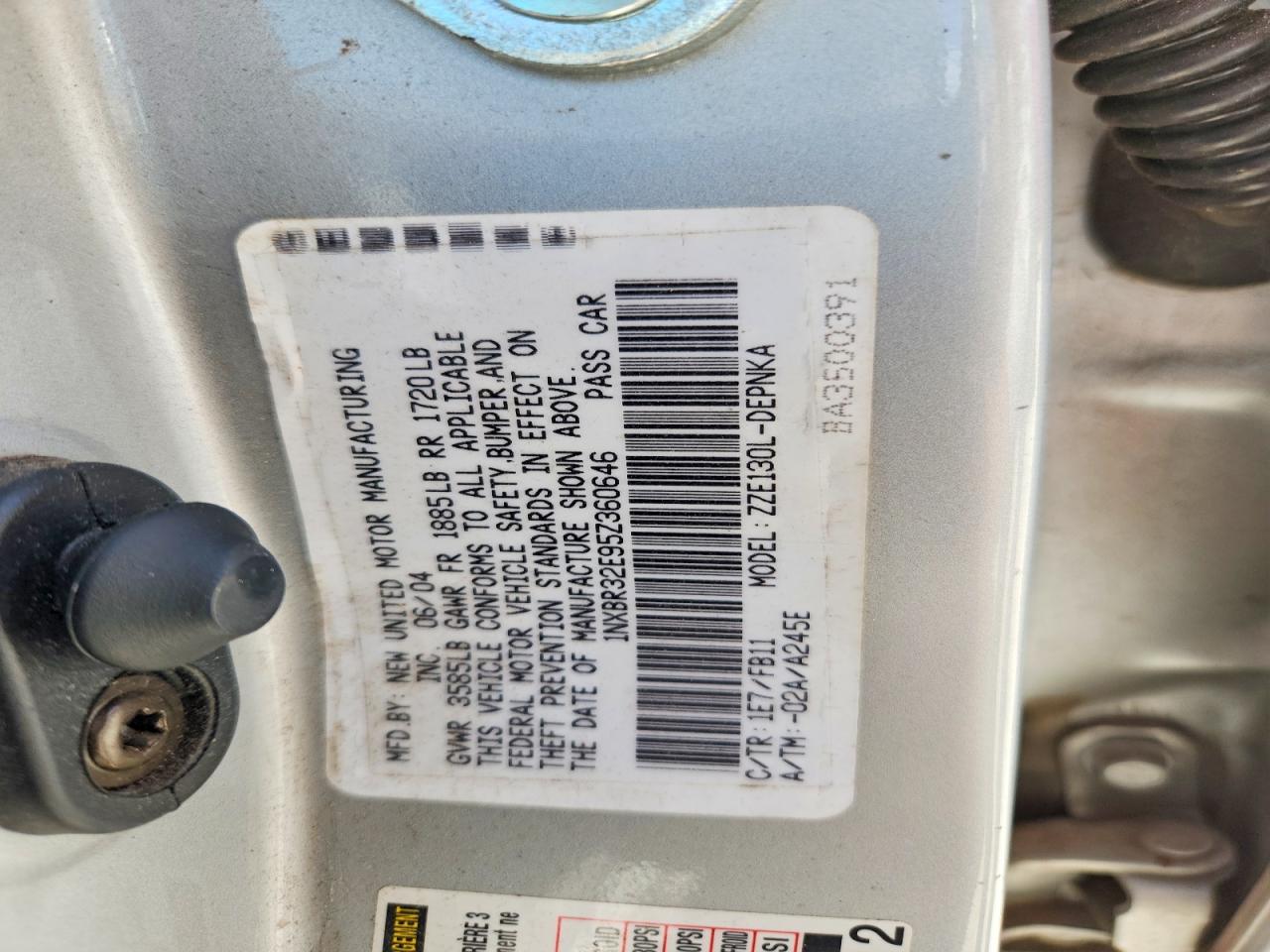 2005 TOYOTA COROLLA LE photo 25