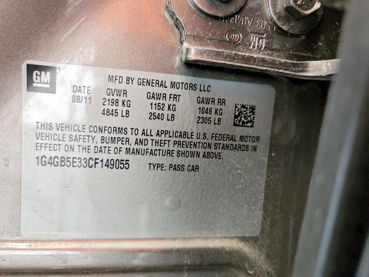 2012 BUICK LACROSSE CONVENIENCE photo 23