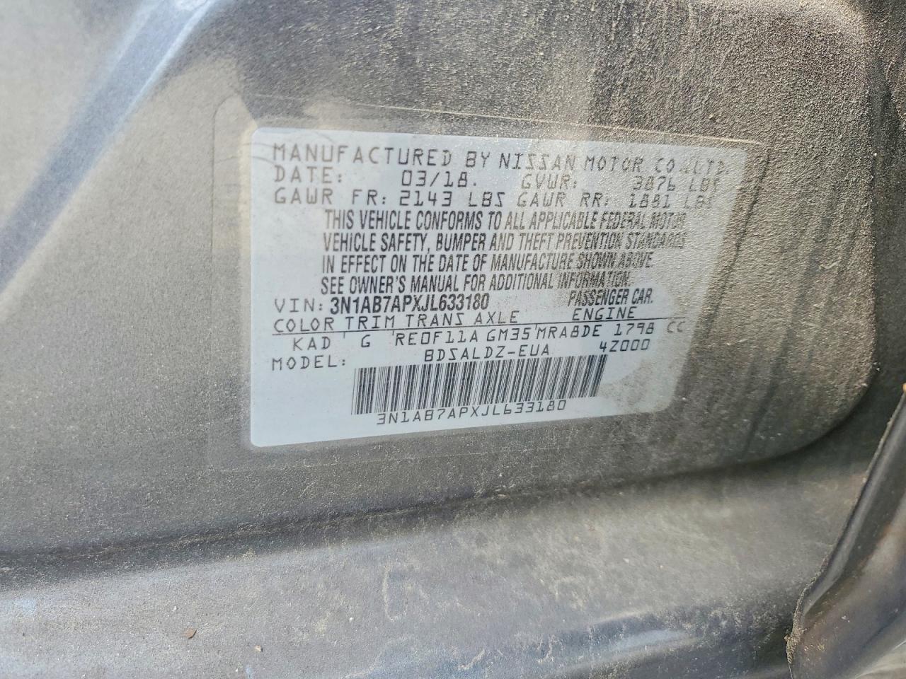 2018 NISSAN SENTRA SV photo 23