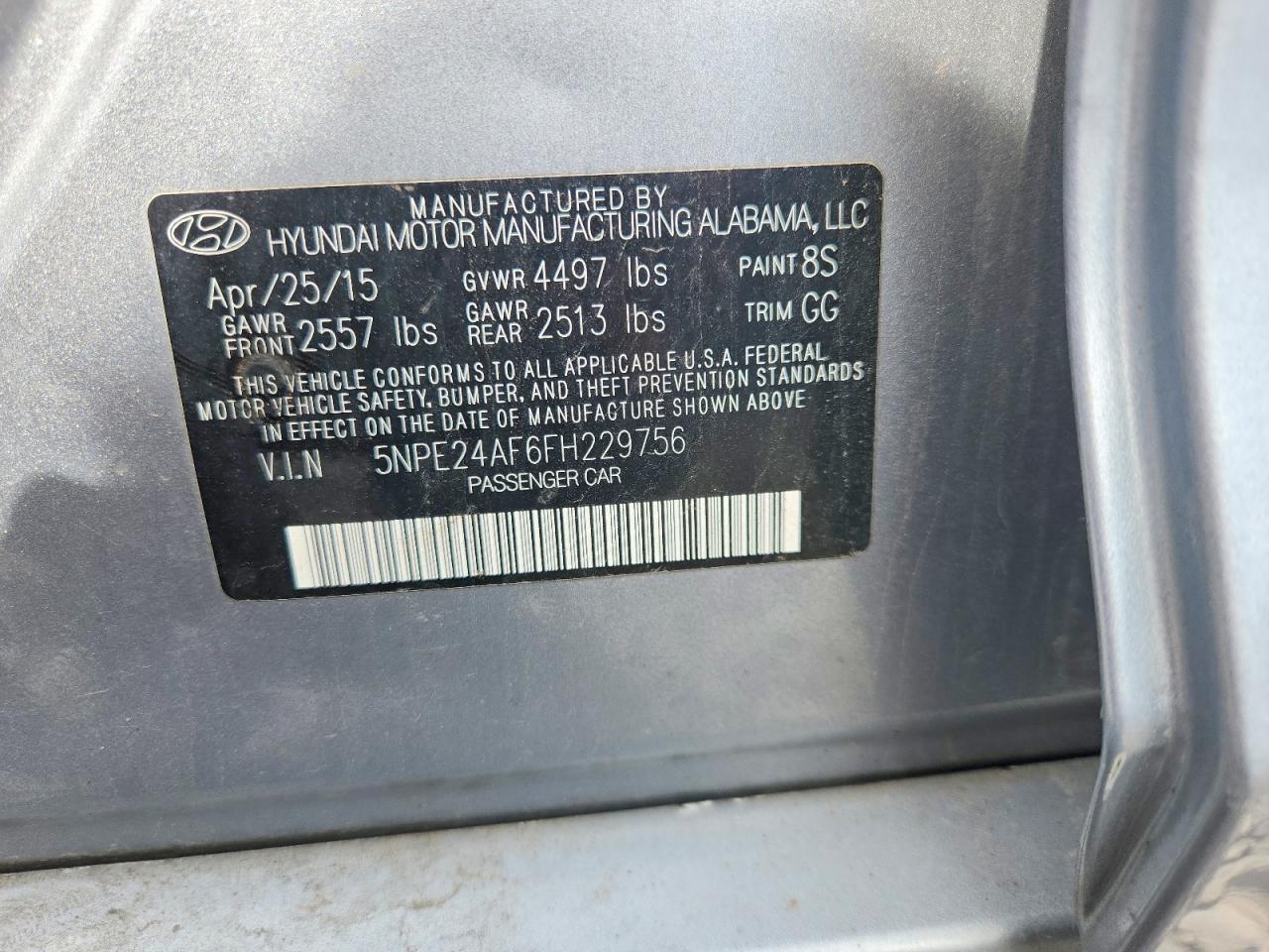 2015 HYUNDAI SONATA SE photo 23