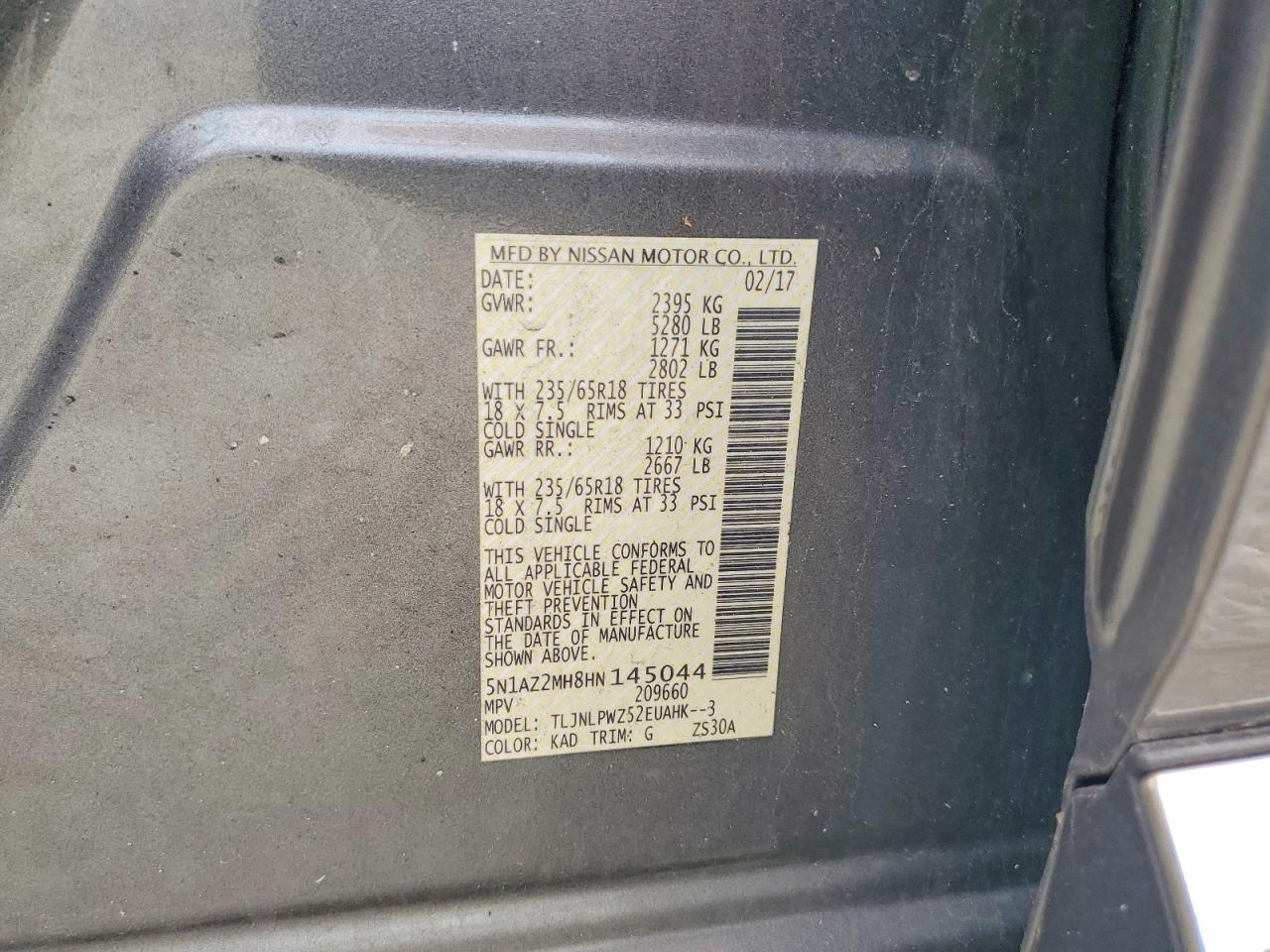 2017 NISSAN MURANO S photo 37