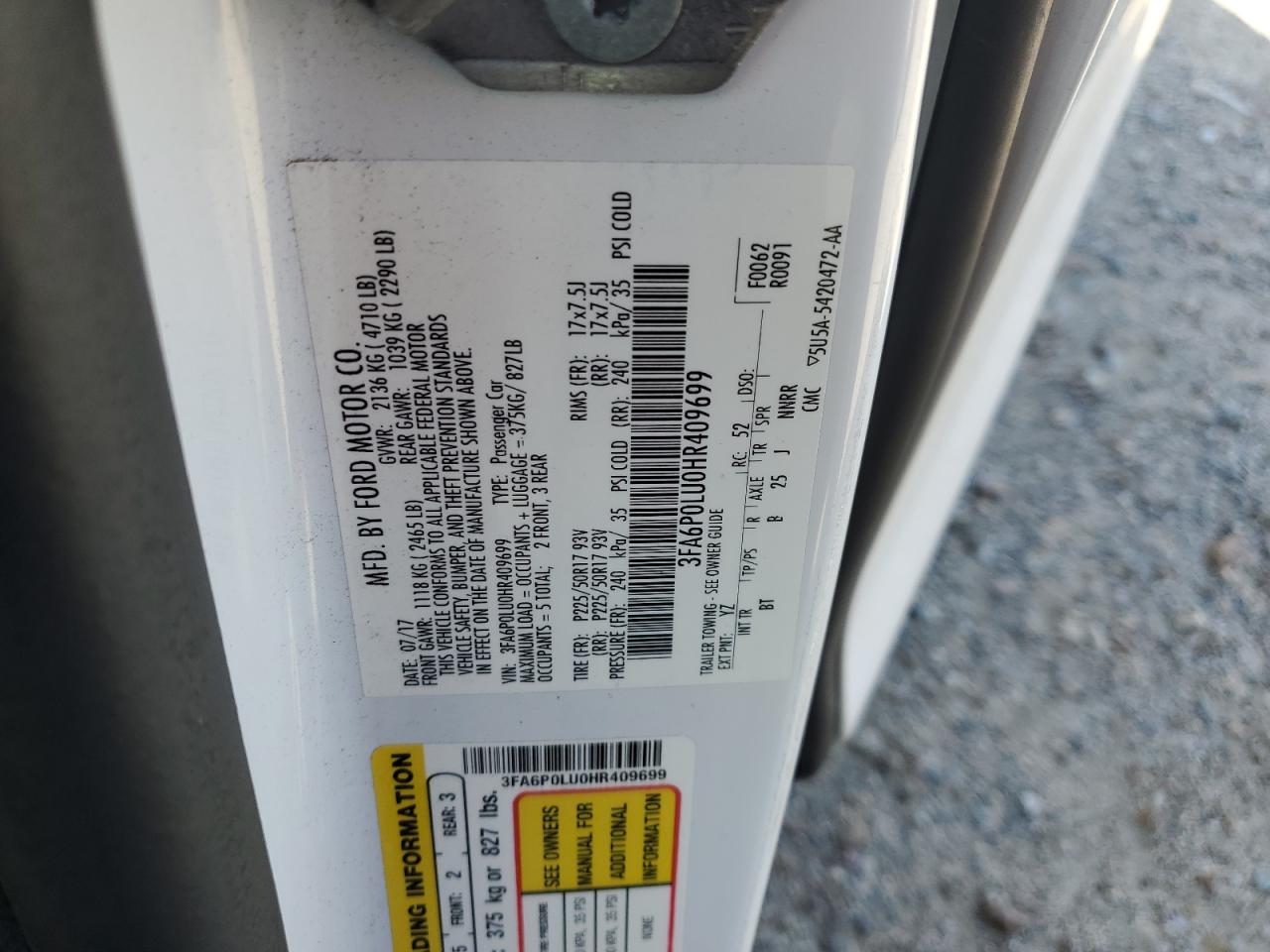2017 FORD FUSION SE HYBRID photo 23