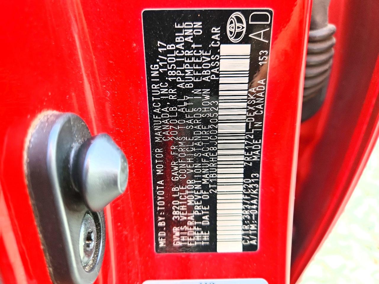 2018 TOYOTA COROLLA SE photo 12