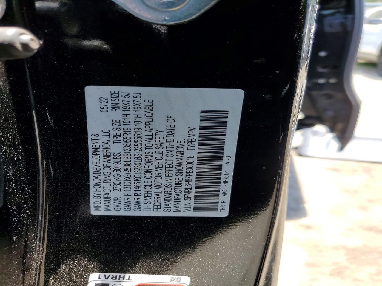 2023 HONDA ODYSSEY TOURING photo 14