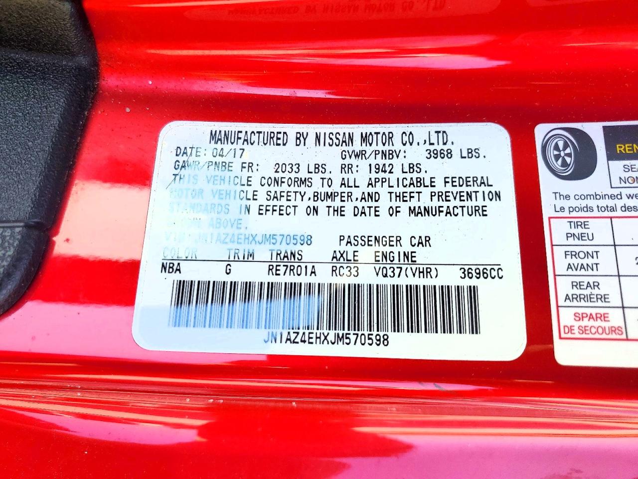 2018 NISSAN 370Z BASE photo 23
