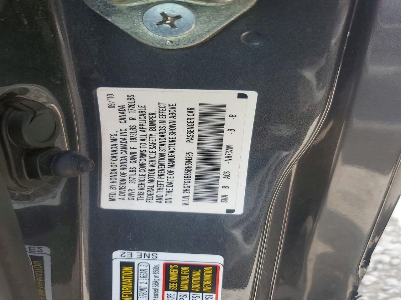 2011 HONDA CIVIC EX photo 34
