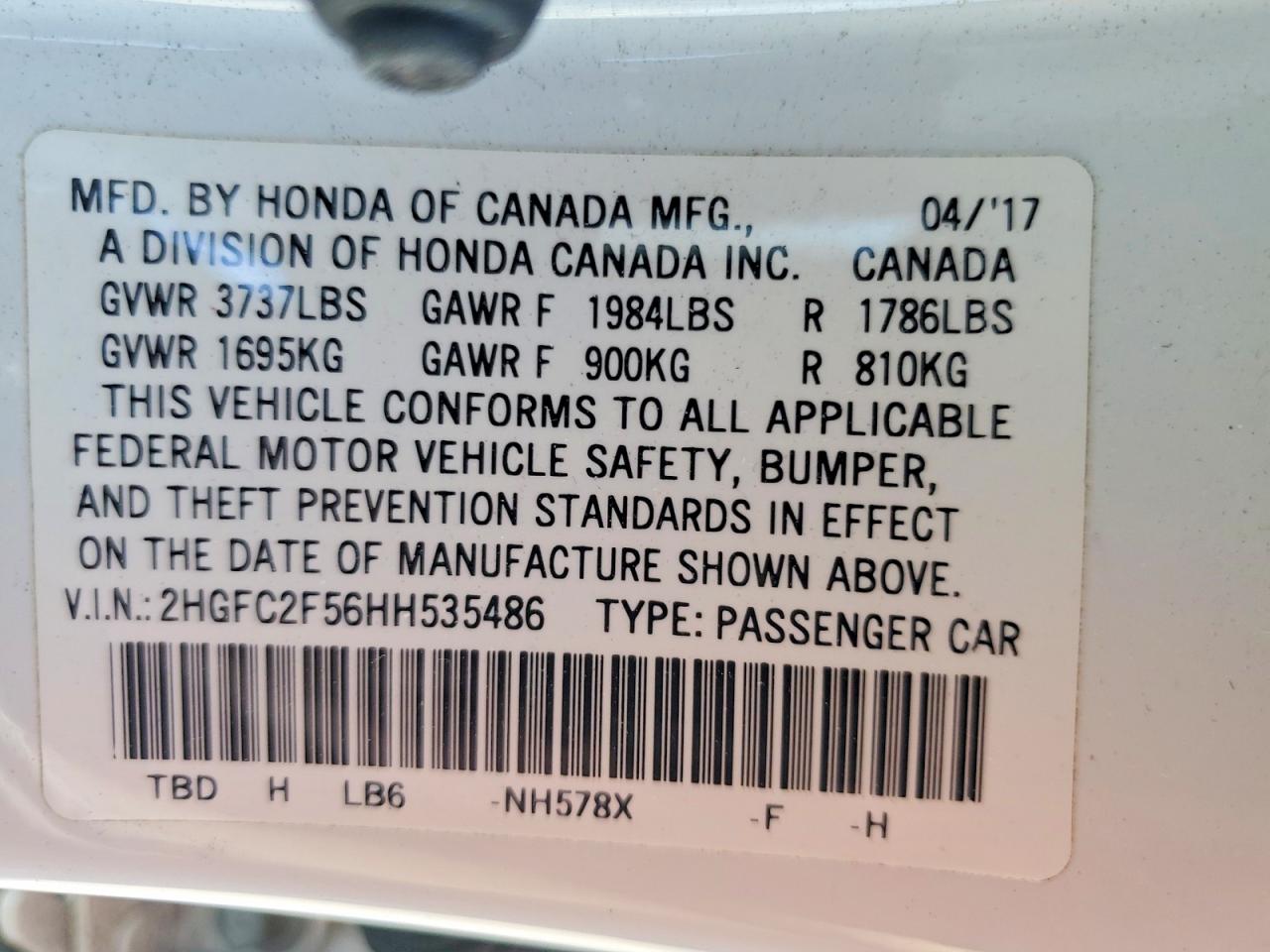 2017 HONDA CIVIC LX photo 25