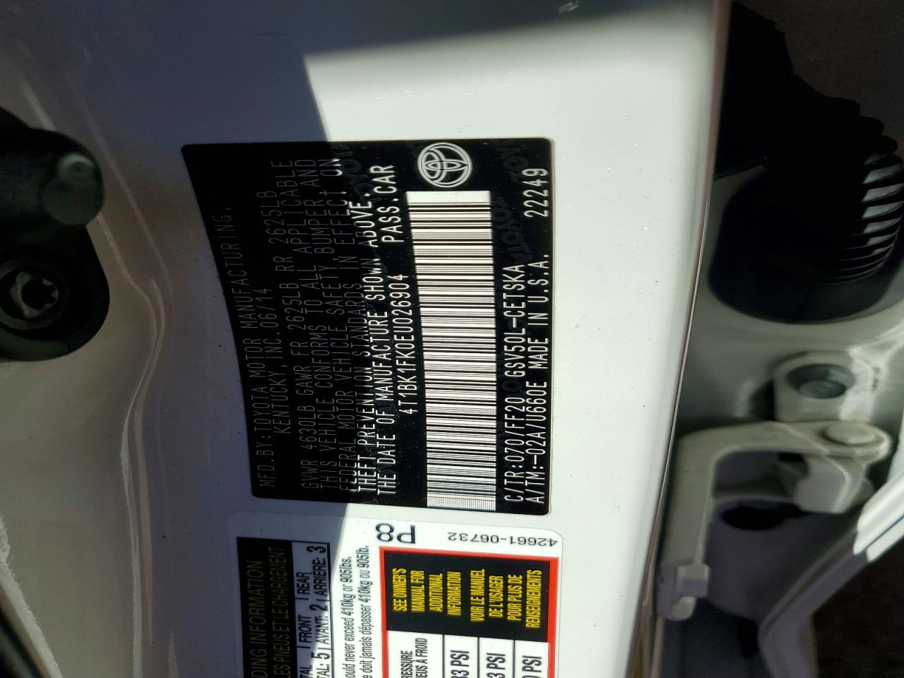 2014 TOYOTA CAMRY SE V6 photo 25