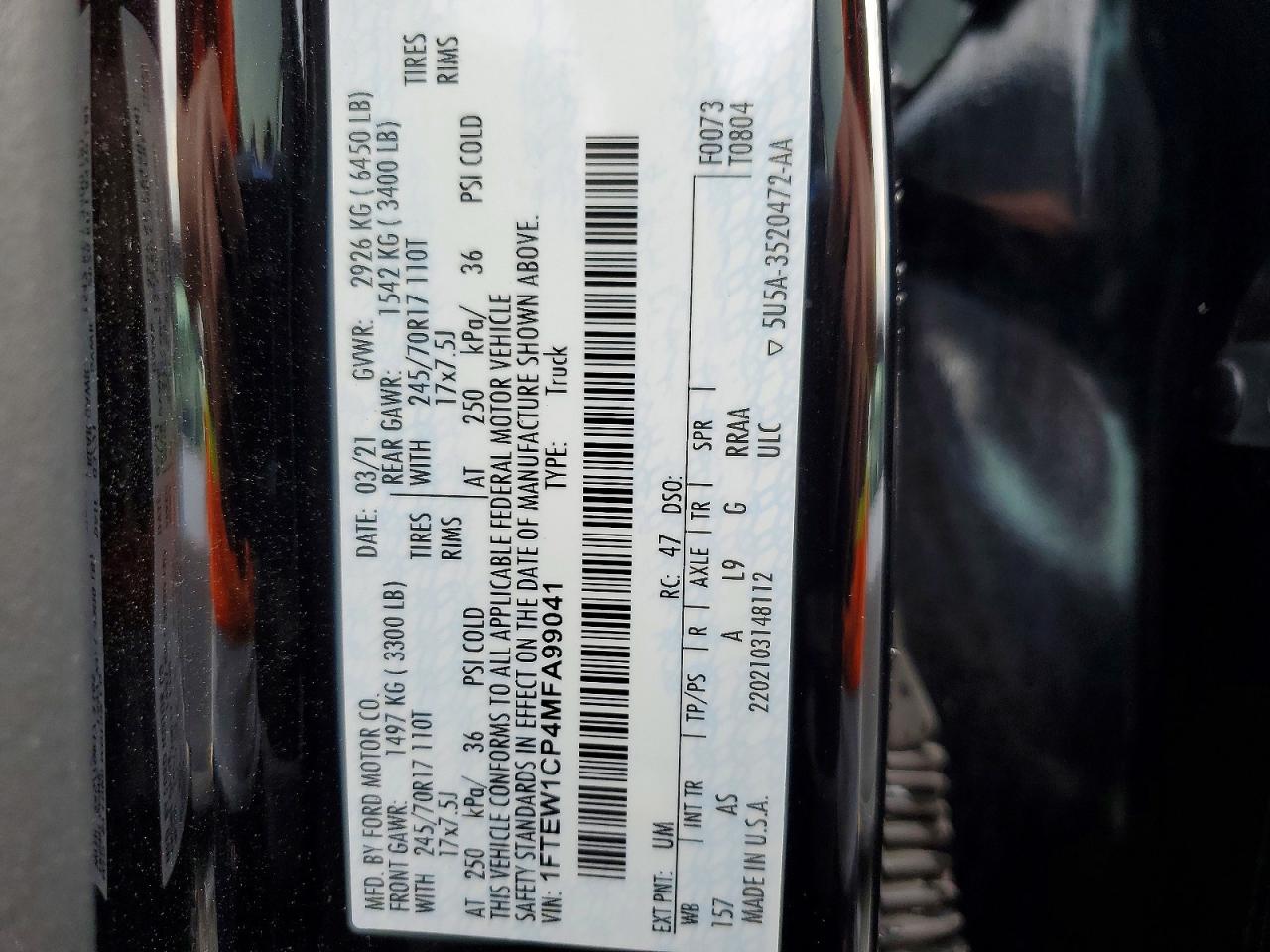2021 FORD F150 SUPERCREW photo 25