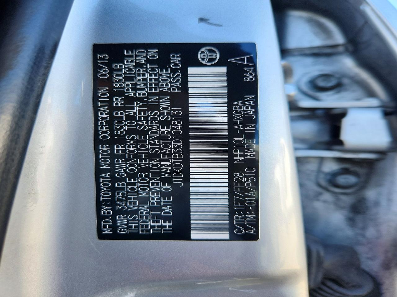 2013 TOYOTA PRIUS C THREE photo 12