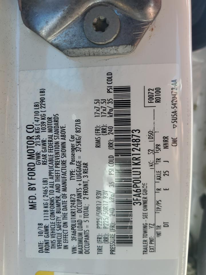 2019 FORD FUSION SE photo 23