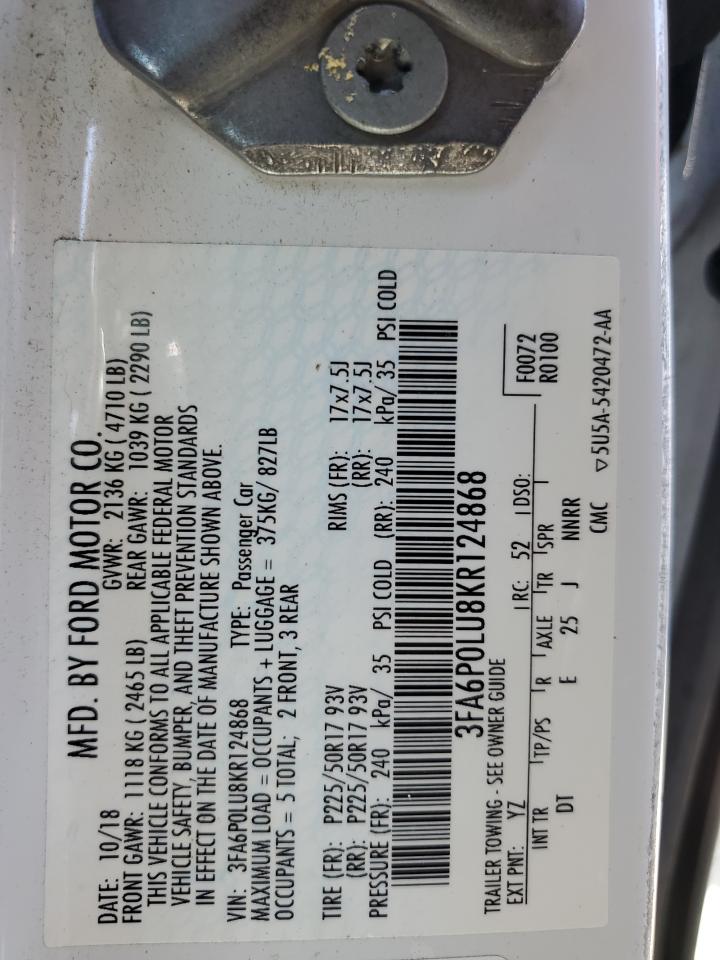 2019 FORD FUSION SE photo 23