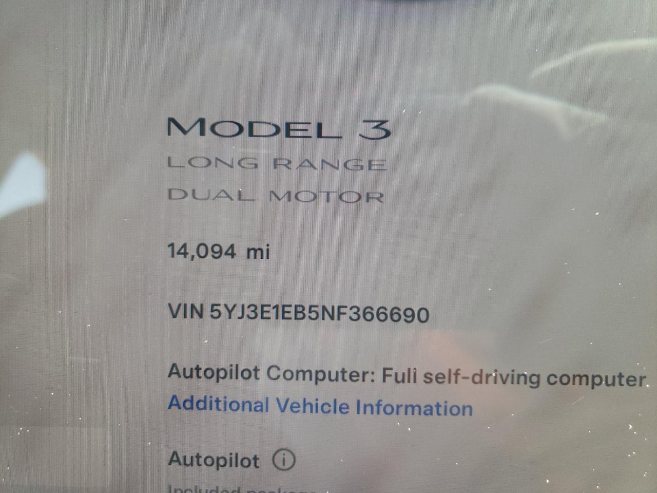 2022 TESLA MODEL 3 photo 17